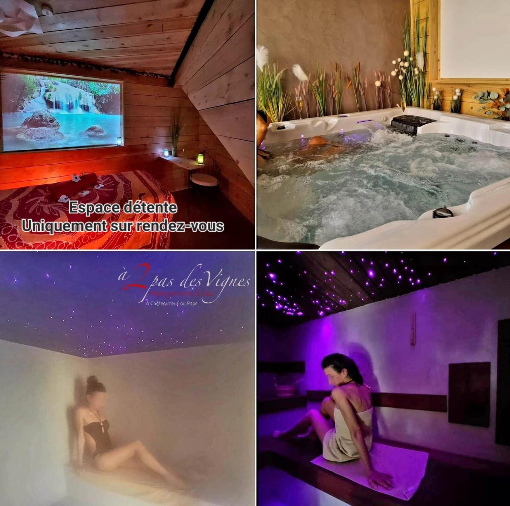 A 2 Pas Des Vignes, Hebergements Et Spa, Maison Numero 6, A Chateauneuf Du Pape 外观 照片